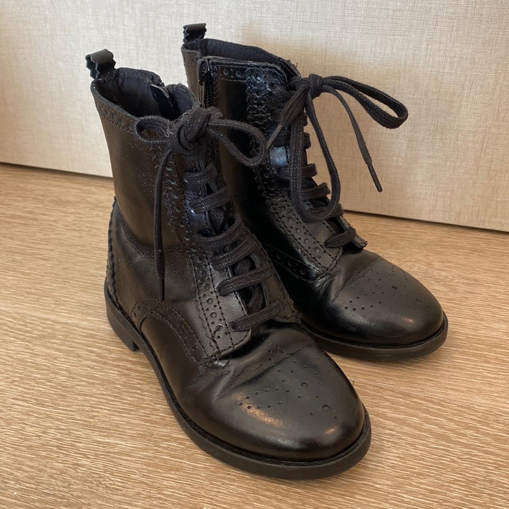 Zara black boots, Girls size 28